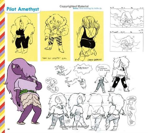 Steven Universe Art Book, Steven Universe Pilot, Rebecca Sugar Art, Amethyst Art, Rebecca Sugar, Steven Universe Drawing, Steven Universe Characters, Steven Universe Comic, Steven Universe Gem