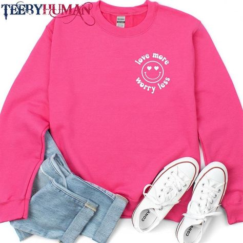 Valentines Day Shirt For Women Sweatshirts T-Shirt Unisex Check more at https://teebyhuman.com/product/valentines-day-shirt-for-women-sweatshirts-t-shirt-unisex/ Love More Worry Less, Valentines Day Shirt, Women Sweatshirts, Worry Less, Heart Sweatshirt, Pink Crewneck, Love More, Cute Sweatshirts, Valentines Day Shirts