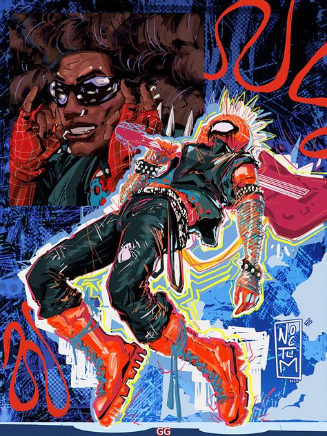 Hobart Brown, All Spiderman, Hobie Brown, Spider Punk, Manga Wallpaper, Spiderman Artwork, Spider Art, Marvel Spiderman Art, Black Characters