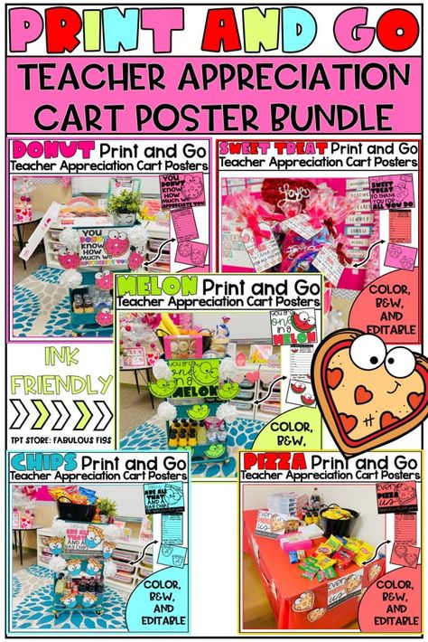 Teacher Appreciation Teacher Appreciation Cart, Woot Woot Wagon, Boost Teacher Morale, Teacher Cart, Math Reference Sheet, Teacher Morale, Staff Appreciation Week, Staff Morale, Teachers Toolbox