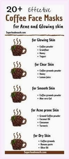 I won’t forget it. Beautiful info! Mask For Acne, Coffee Mask, Coffee Face Mask, Honey Yogurt, Coffee Benefits, How To Remove Pimples, Gorgeous Skin, Homemade Face Masks, Homemade Face