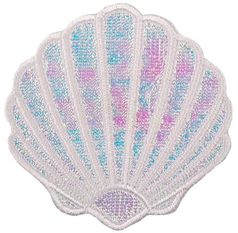 AmazonSmile: Simplicity Pink and Blue Clam Shell Applique Clothing Iron On Patch, 2.25'' x 2.25'': Home & Kitchen Sea Shell Applique, Crochet Seashell Applique, Seashell Applique, Shell Applique, Crochet Seashell, What Sells On Etsy, Applique Clothing, Clothing Iron, Vintage Stickers