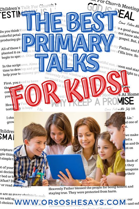 Church at Home ~ Primary Talks The best primary talks for kids are printable talk templates based on the Come Follow Me lessons for Primary. #latterdaysaints #lds #familyhomeevening #comefollowme #ldsprimary Lds Primary Talks, Primary Talks, Lds Talks, Lds Primary Lessons, Fhe Lessons, Primary Lessons, Visiting Teaching, Month Of July, Lds Primary