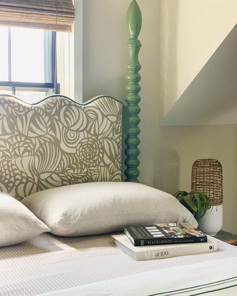 Marla Mullen Sanford on Instagram: "Small case of the Monday’s. . . #MMDGhome #bedroomdesign #interiordesign #interiors #instadesign #instadecor" Daybed Headboard, Steel Bed Frame, Spindle Bed, Beautiful Bed, Custom Headboard, Steel Bed, Farrow And Ball Paint, Small Case, Iron Bed