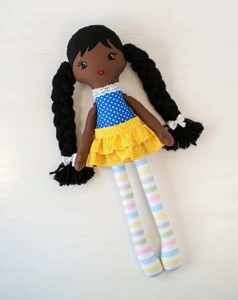 African American Doll 16'' Black Rag Doll Handmade - Etsy Ukraine Soft Dolls Handmade, Cloth Dolls Handmade, Personalized Dolls, African American Dolls, Heirloom Doll, Rag Dolls Handmade, Fabric Doll, Bunny Doll, Unique Dolls