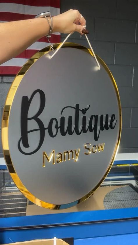 Salon Business Sign Custom Personalized Hair Wax Studio, Best Logo Maker, Home Hair Salons, Clothing Store Interior, Sign Board Design, Neon Box, Laser Engraved Ideas, Beauty Room Design, Wood Name Sign