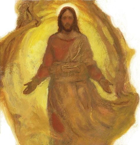 6 Unique Paintings that Powerfully Portray the Atonement & Resurrection - LDS Living J Kirk Richards, Paintings Of Christ, Lds Artwork, The Atonement, Faith Based Art, Lds Living, Acts 1, Religious Artwork, Images Of Christ