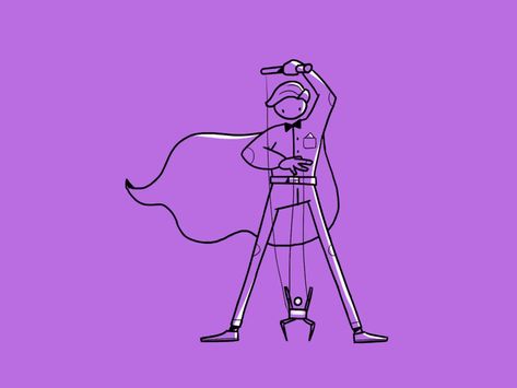 Puppet Master by Aslan A. | Dribbble | Dribbble Classical Animation, Puppet Illustration, Hair Animation, Animated Design, Puppet Master, Text Logo Design, Book Illustration Art, How To Make Animations, Motion Graphics Design