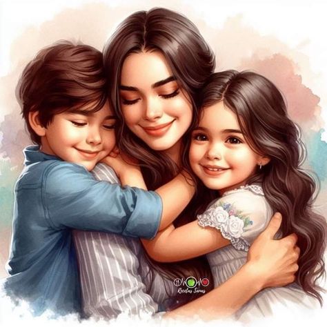 Vom Avea Un Copil, Mom Drawing, Mother Art, Family Drawing, Image Chat, Hijab Cartoon, Family Cartoon, Baby Clip Art, Couple Picture Poses