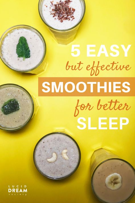 Do you have problems with #sleep? Luckily, we can share with you some extremely easy #smoothie recipes for improving sleep! If you are unable to sleep or you simply want to improve your sleep, then check out which ingredients can help you out! #sleepbetter #getbettersleep #bettersleepremedies how to get better sleep | get better sleep | sleep life hacks | peaceful sleep | banana sleep | Sleep Importance, Bedtime Smoothie, Lucid Dreaming Tips, Food For Sleep, Sleep Drink, Get Better Sleep, Smoothies For Kids, Lucid Dream, Sleep Remedies