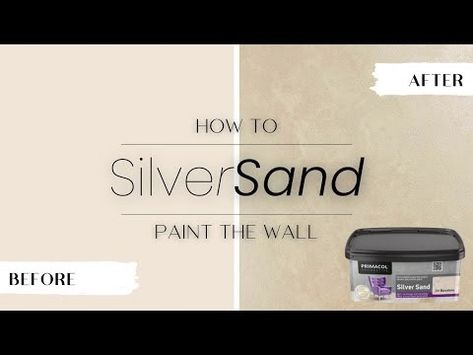 DIY | Primacol Decorative | Silver Sand paint | Accent Wall | How to paint the wall ENG subtitles - YouTube Paint Accent Wall, Paint On Wall, Accent Wall Paint, Sand Painting, Silver Silk, Painted Wall, Instructional Video, How To Paint, Accent Wall