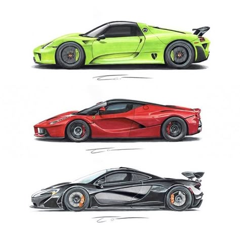 Holy Trinity Cars, Ferrari La Ferrari, Car Sketching, Cartoon Cars, Car Game, Formula 1 Car Racing, Cars Art, Art Drawing Sketch, Geometric Design Art