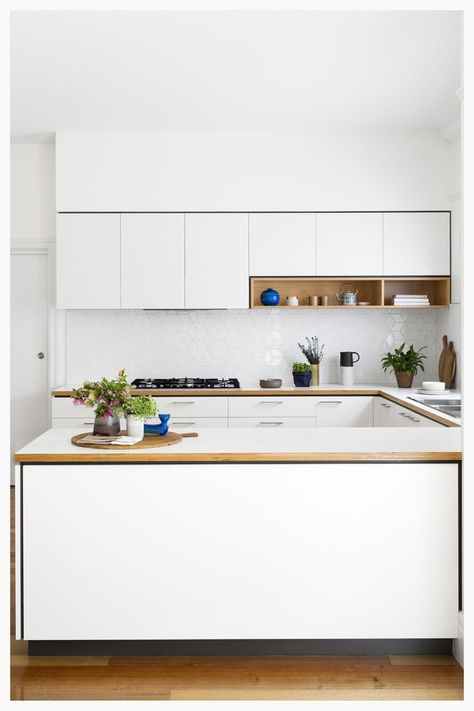 Cantilever Interiors, Model Dapur, Kitchen Design Small Space, Minimalist Kitchen Design, White Kitchen Design, Small Space Kitchen, Apartment Kitchen, Minimalist Kitchen, Kitchen Layout