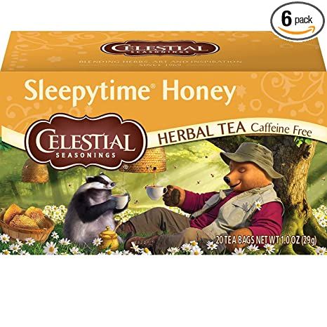 Amazon.com : Celestial Seasonings Herbal Tea, Sleepytime Honey, 20 Count (Pack of 6) : Grocery & Gourmet Food Sleepytime Tea, Celestial Seasonings Tea, Bedtime Tea, Celestial Seasonings, Caffeine Free Tea, Sleep Tea, Tea Varieties, Honey Tea, Free Tea