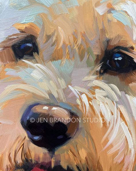 Cavapoo Painting, How To Paint Dogs, Maltipoo Painting, Cute Dog Painting, Dog Paintings Easy, Dog Paintings Acrylic Easy, Goldendoodle Painting, Dog Painting Ideas, 50 Day Challenge