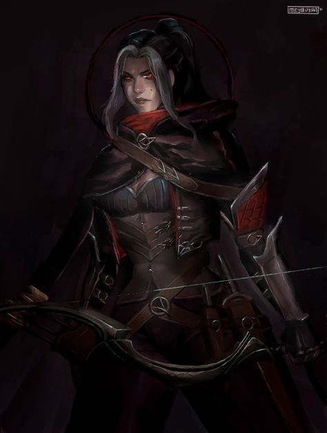 Vampire Huntress, Vampire Warrior, Dnd Characters, Darth Vader, Art Design, Fictional Characters, Art