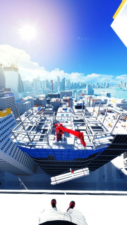 Mirror's edge Faith Connors, Y2k Future, Mirrors Edge Catalyst, Tech City, Mirror’s Edge, Mirror's Edge, Edge City, City Of Glass, Perspective Drawing Architecture