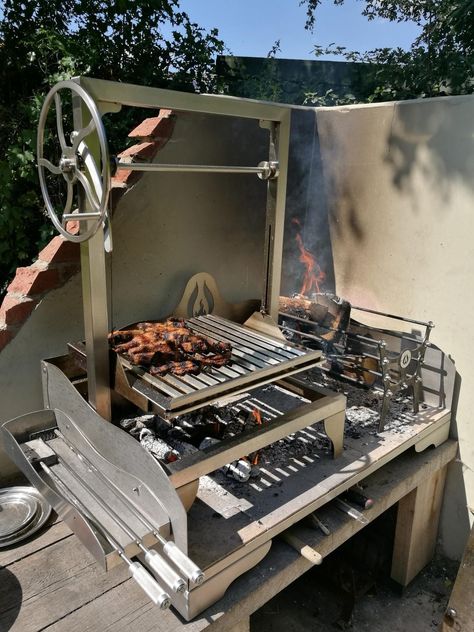 Parilla Grill, Gaucho Grill, Argentinian Grill, Asado Grill, Design Grill, Barbecue Design, Diy Grill, Bbq Grill Design, Outdoor Bbq Kitchen