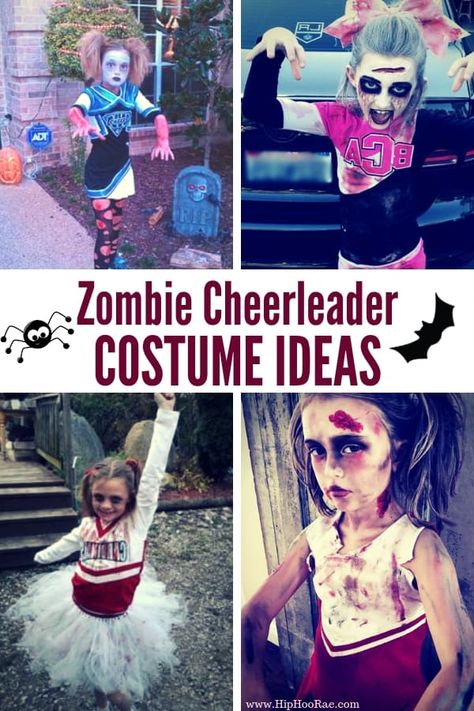 Zombie Cheerleader Makeup, Zombie Costume Women, Cheerleader Costume Kids, Girl Zombie Costume, Zombie Cheerleader Costume, Zombie Costume Kids, Thriller Dance, Cheerleader Halloween, Cheerleader Halloween Costume