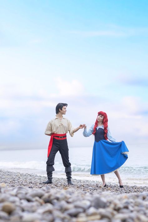 Eric and Ariel Cosplay from The Little mermaid Eric And Ariel, Ariel And Prince Eric, Ariel Cosplay, Mermaid Cosplay, Official Disney Princesses, Disney Princesses And Princes, Xmas Theme, Anniversary Photoshoot, Prince Eric