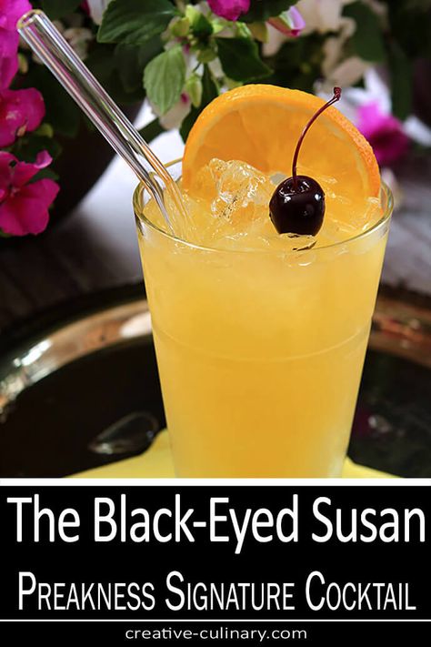 Second in the Triple Crown, the Preakness features the Black-Eyed Susan Cocktail which combines pineapple, orange, and lime juices with vodka and St. Germain Elderflower liqueur. It's fantastic and a great drink all summer long! via @creativculinary Preakness Party Ideas, Preakness Drink, Hot Browns, Preakness Party, Derby Food, Kentucky Derby Party Food, Spicy Candy, Cocktail Appetizers, Mai Thai