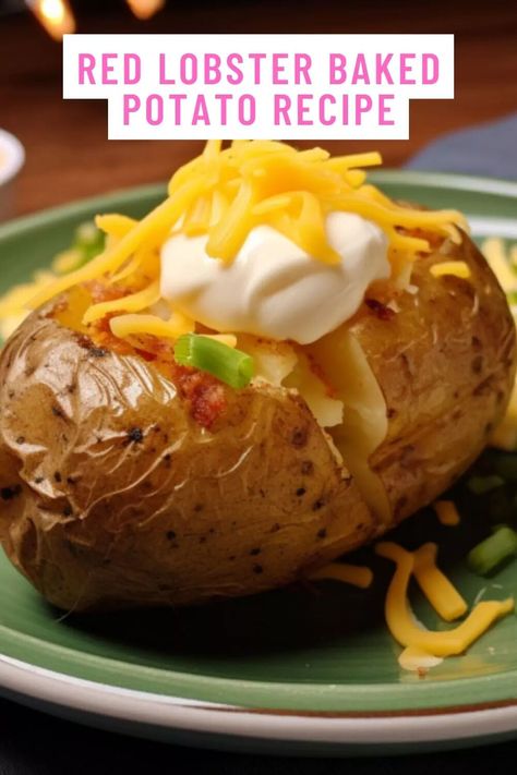 Red Lobster Baked Potato Recipe, Lobster Baked Potato, Baked Potato Recipe, Lobster Bake, Best Macaroni Salad, Types Of Potatoes, Baked Potato Recipes, Potato Recipe, Creamy Potato