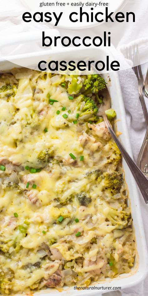 Dairy Free Chicken Broccoli Casserole, Dairy Free Family Dinners, Chicken Broccoli Rice Casserole Dairy Free, Easy Chicken Broccoli Casserole, Gluten Free Chicken Casserole, Broccoli Casserole Healthy, Aviva Romm, Natural Nurturer, Healthy Family Dinner