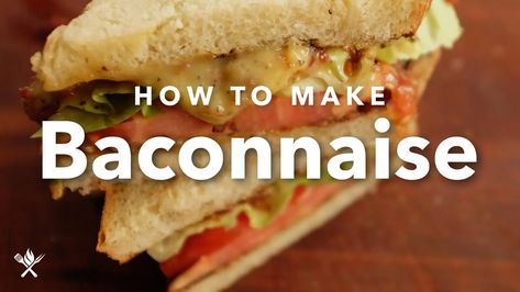 Chef Toms shares How to Make Baconnaise, a great use for bacon fat and all around flavor packed condiment! Baconnaise Sauce, Brisket Rub, Bacon Lover, Flavored Bacon, Bacon Bits, Dip Recipes, Paleo Gluten Free, Spreads, Food Processor Recipes