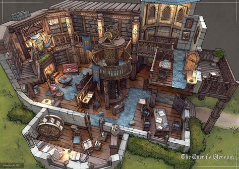 Hogwarts Minecraft, Medieval Inn, Places I Want To Go, Feng Zhu Design, Feng Zhu, Interior Concept Art, Base Ideas, Wheel Of Time, Fantasy Rooms