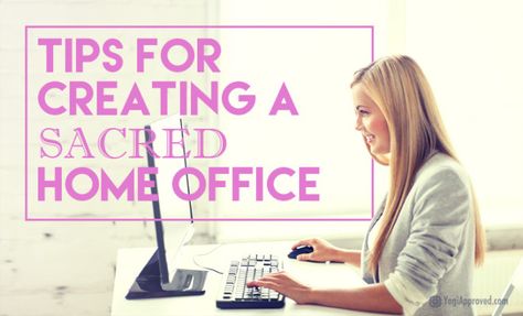 Tips For Creating a Sacred Home Office Space Office Space At Home, Zen Home Office, Organizations Ideas, She Cave, Hip Opening Yoga, Private Office Space, Comfortable Workspace, Staying Focused, Therapist Office