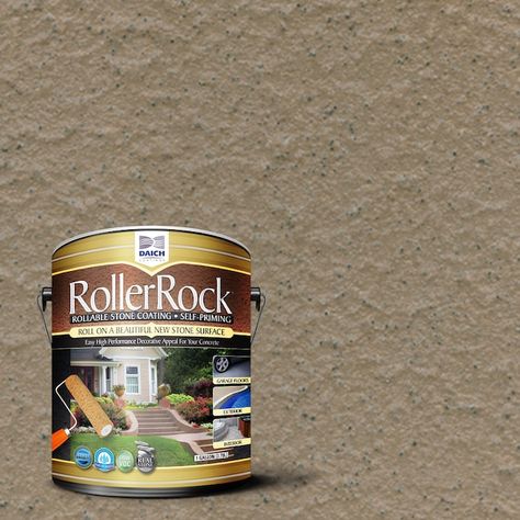 Daich RollerRock Coriander/Satin Tintable Satin Interior/Exterior Anti-skid Porch and Floor Paint (1-Gallon) in the Porch & Floor Paint department at Lowes.com Porch Floor Paint Colors, Outdoor Concrete Paint, Basement Floor Paint, Best Concrete Paint, Finished Concrete Floors, Epoxy Concrete Floor, Painting Basement Floors, Paint Concrete Patio, Floor Paint Colors