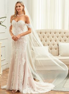 Trumpet/Mermaid Scoop Floor-Length Stretch Crepe Wedding Dress (002254982) - JJ's House Cheap Wedding Veil, Bridal Sweater, Maternity Bridesmaid Dresses, Crepe Wedding Dress, Floor Length Wedding Dress, Bow Wedding Dress, Ruffle Beading, Wedding Bridal Veils, Ruffle Wedding Dress