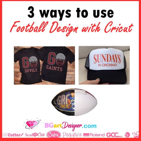 Learn how to use football designs with a cricut on different blanks. It can be for sale or to give as a gift. 3 different ways to use a design for all football fans. 1. Sublimate a football The first way here to use football designs with a Cricut is to sublimate a football itself! [...] The post 3 ways to use Football designs with Cricut  appeared first on Bgartdesigner: Download SVG Files, fonts, and Rhinestones designs. Rhinestones Designs, Silhouette Cameo Tutorials, Youth Football, Gifts For Football Fans, What To Use, Personalized Football, Custom Football, Football Design, Cricut Tutorials