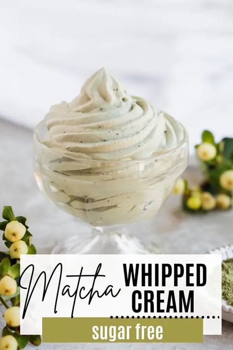 Matcha Whipped Cream, Whipped Cream Desserts, Flavored Whipped Cream, Whipped Cream Recipe, Matcha Ice Cream, Cookie Sandwich, Pudding Ice Cream, Recipes With Whipping Cream, Whip Cream