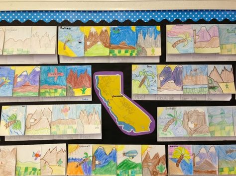 Apples and ABC's: Regions of California Project California History Projects, Third Grade Social Studies, Social Studies Projects, California Regions, 3rd Grade Social Studies, Social Studies Curriculum, 4th Grade Social Studies, Ca History, 4th Grade Art