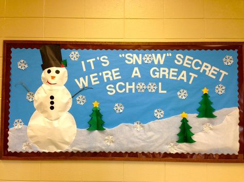 winter bulletin boards for second grade | Winter bulletin board...with puffed 3-D ... | 1st Grade Winter Crafts Parent Bulletin Boards, Pto Bulletin Board, Pta Bulletin Boards, Snowman Bulletin Board, December Bulletin Boards, Winter Bulletin Board, Holiday Bulletin Boards, Christmas Bulletin Boards, January Bulletin Boards