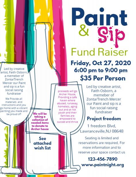 Paint Night Fundraiser Ideas, Paint And Sip Poster Ideas, Craft Night Fundraiser, Public Event Ideas, Ideas For Events Activities, Painting Workshop Poster, Painting Event Poster, Fundraising Ideas Non Profit Event, Spring Fundraiser Ideas