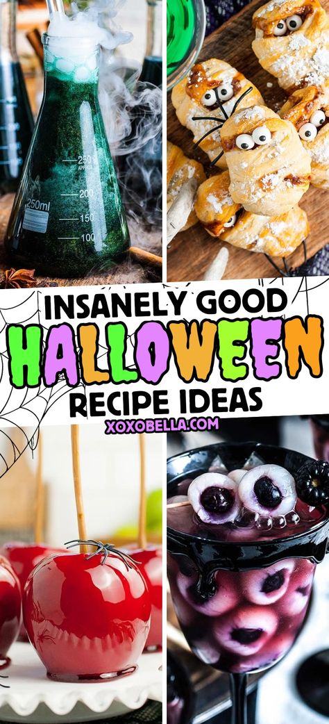 Your Halloween menu never looked so spooky! Spooktacular recipes before all the candy rolls in are the perfect way to celebrate Halloween. They’re all easy to make and they look freakishly festive! Whether you are tempted to make the spooky pasta salad, monster mac n cheese or perhaps the Halloween pancakes, every dish in this Halloween dinner recipes collection is well worth making. Toxic Mac And Cheese Halloween, Squid Ink Pasta Halloween, Halloween Macaroni Salad, Halloween Mac And Cheese Ideas, Halloween Macaroni And Cheese, Halloween Pasta Dishes, Spooky Pasta Salad, Easy Halloween Dinner Party Food, Halloween Mac N Cheese