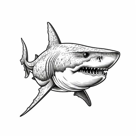 Tattoo Pieces, Flash Drawing, Shark Painting, Animal Sleeve Tattoo, Shark Pictures, Shark Drawing, Funky Tattoos, Shark Art, Traditional Tattoo Art