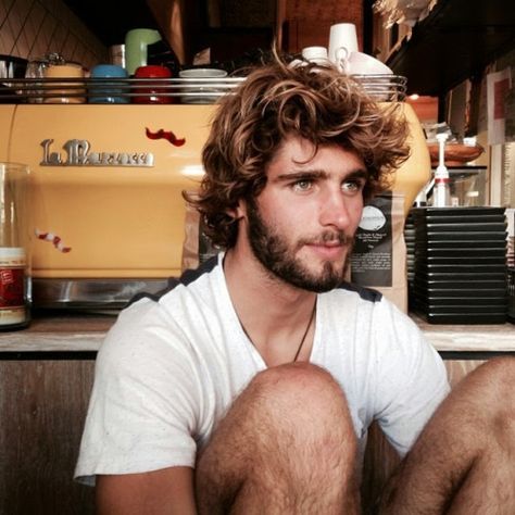 I love men and manatees Alex Libby, Moustaches, Curly Hair Men, Long Hair Styles Men, Interesting Faces, Hair And Beard Styles, Hair Today, Bearded Men, Mens Hairstyles