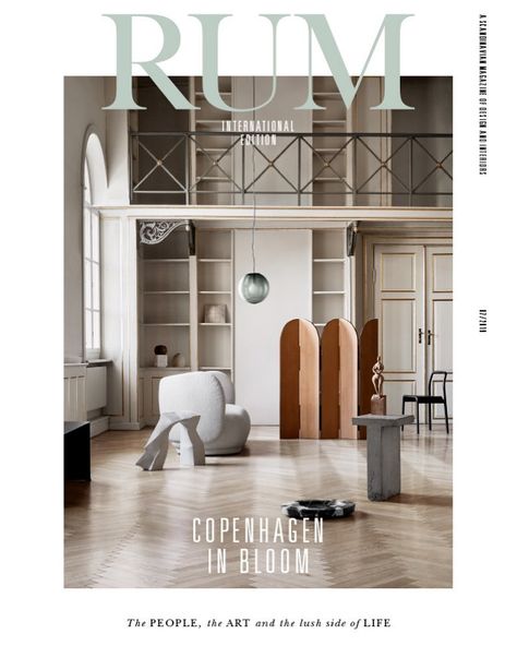 RUM Interior Design on Instagram: “Our International Edition is out tomorrow and we can’t wait to show you ➰ COPENHAGEN IN BLOOM/ The people, the art and the lush side of…” Interior Design Magazine Layout, Magazine Design Cover, Magazine Front Cover, Om Design, Indesign Layout, Cover Books, House Design Pictures, Architecture Magazines, Interiors Magazine