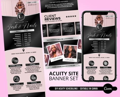 Nail Tech Booking Site Ideas, Nail Tech Booking Site, Booking Website Design Hair, Lash Acuity Site, Acuity Scheduling Design Hair, Google Site Templates, Coffee Site, Free Business Logo, Best Website Templates