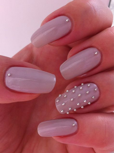 We love these pretty Lavender nails with mini silver stud detailing #nailart...x Do It Yourself Nails, Lavender Nails, Studded Nails, Pink Nail Art, Her Nails, Hot Nails, Fabulous Nails, Fancy Nails, Creative Nails