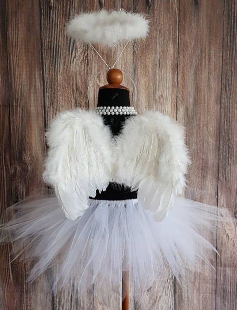 Angel Wings And Halo, Wings And Halo, Angel Wings Costume, Pixie Cut Styles, Bird Costume, Angel Costume, Bear Costume, Toddler Valentines, Bunny Costume