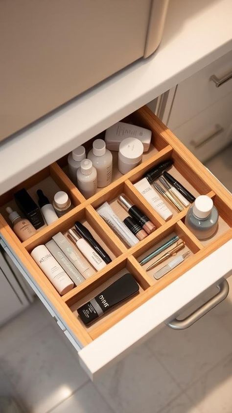 3 Simple Ideas for Bathroom Drawer Organization to Maximize Space Small Bathroom Drawer Organization Ideas, Bathroom Drawer Organizers, Drawer Bathroom Organization, Master Bath Organization, Bathroom Organization Drawers, Bathroom Vanity Organization Ideas, Deep Bathroom Drawer Organization, Bathroom Drawer Organization Ideas, Bathroom Drawer Organizer