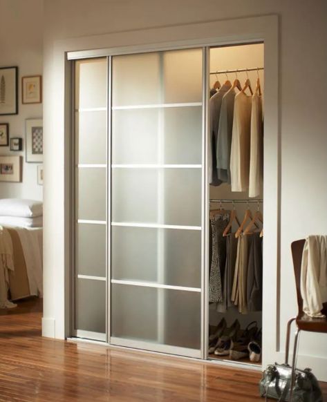 Glass Wardrobe Design, Wardrobe Shutter Design, Modern Closet Doors, Wardrobe Laminate Design, Sliding Door Wardrobe Designs, Glass Wardrobe, Wardrobe Design Modern, Glass Closet, Wardrobe Interior