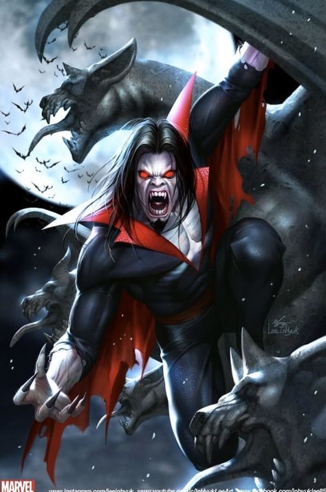 Inhyuk Lee, Morbius The Living Vampire, Marvel Characters Art, Comic Book Artwork, Marvel Villains, Marvel Comic Universe, Marvel Comic Books, Marvel Comics Art, Super Villains