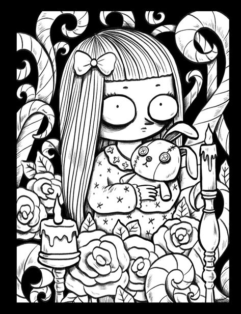 Halloween Desenhos, Coco Wyo Coloring, Scary Coloring Pages, Coloring Anime, Coco Wyo, Old Cartoon Shows, Coloring Book Download, Adult Coloring Books Printables, Halloween Coloring Book