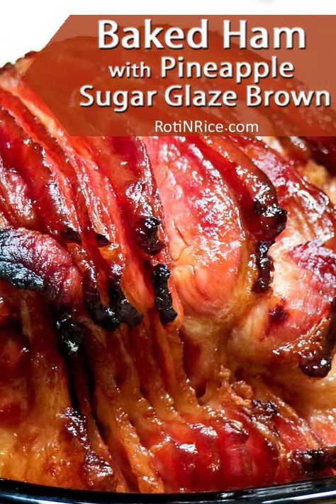 Baked Ham Glaze Recipe, Brown Sugar Ham Recipes, Ham Glaze Recipe Brown Sugar, Pineapple Brown Sugar Glaze, Baked Ham Glaze, Glaze Ham, Pineapple Glaze For Ham, Ham With Pineapple, Baked Ham With Pineapple