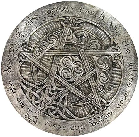 Amazon.com: pentacle - Prime Eligible Wicca Pentagram, Moon Pentacle, Pagan Decor, Seal Of Solomon, Star Goddess, Fairy Statues, Grommet Panels, Dragon Statue, Celtic Knotwork